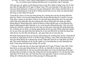 Chỉ thị 454/TTg tổ chức thực hiện Nghị định Chính phủ bảo đảm trật tự, an toàn giao thông đường sắt thuỷ nội địa