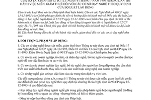 Thông tư 32-TC/TCT hướng dẫn thi hành việc miễn, giảm thuế cơ sở dạy nghề theo quy định Bộ Luật Lao động