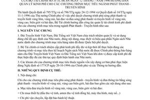 Thông tư 35-TC/HCSN hướng dẫn quản lý kinh phí chương trình mục tiêu ngành Phát thanh Truyền hình