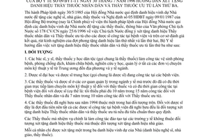 Thông tư 09/BYT-TT hướng dẫn xét tặng danh hiệu thầy thuốc nhân dân ưu tú lần 3