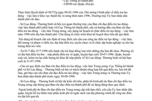 Công văn 2302/UB-NCVX ý kiến chỉ đạo của TTUB về điều tra lao động và việc làm