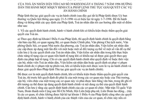Công văn 39/KHXX hướng dẫn thi hành quy định của Pháp lệnh thủ tục giải quyết các vụ án hành chính