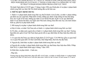 Thông tư 45/TC/TCT xử phạt vi phạm hành chính lĩnh vực thuế hướng dẫn Nghị định 22/CP