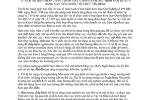 Chỉ thị 08/CT-NH1 chấn chỉnh chấp hành quy định một khách hàng vay vốn nhiều tổ chức tín dụng