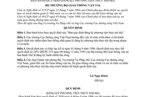 Quyết định 2056-QĐ/PC ban hành quy định đăng ký phương tiện thuỷ nội địa