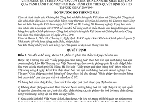 Quyết định 690-TM/XNK bổ sung quy chế hàng hoá CHDCND Lào quá cảnh lãnh thổ Việt Nam hướng dẫn quyết định 1163-TM/XNK