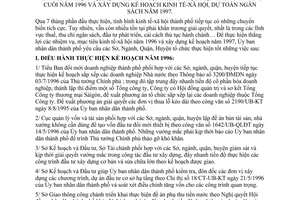 Chỉ thị 28/CT-UB-KT nhiệm vụ, biện pháp cần tập trung thực hiện 6 tháng cuối năm 1996 xây dựng kế hoạch kinh tế xã hội dự toán ngân sách năm 1997