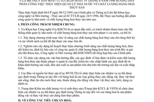 Thông tư 03-TT/TCCB-LĐ hướng dẫn phân công quản lý Nhà nước chất lượng hàng hóa thủy sản