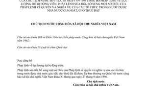 Pháp lệnh quyền nghĩa vụ tổ chức trong nước được Nhà nước giao cho thuê đất 1996 sửa đổi 51-L/CTN