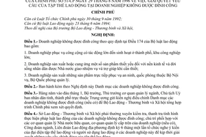 Nghị định 51-CP giải quyết yêu cầu của tập thể lao động tại doanh nghiệp không được đình công