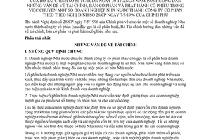 Thông tư 50-TC/TCDN hướng dẫn tài chính bán cổ phần phát hành cổ phiếu chuyển doanh nghiệp Nhà nước hướng dẫn Nghị định 28/CP