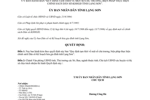 Quyết định 606 UB/QĐ 1996 Quy định tạm thời thực hiện chính sách Dân số Kế hoạch hóa gia đình Lạng Sơn