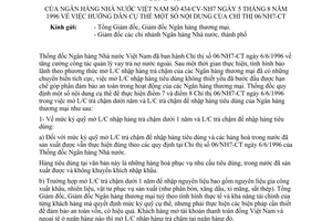 Công văn 434/CV-NH7 hướng dẫn nội dung Chỉ thị 06/NH7-CT