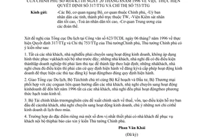 Công văn 4034/KTTH thực hiện QĐ 317/TTg và Chỉ thị 753/TTG