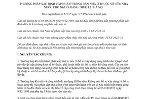 Hướng dẫn 1077/HD-XD phương pháp xác định cấp nhà ở trong bán nhà ở thuộc sở hữu