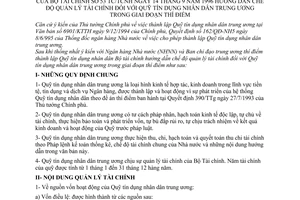 Thông tư 53-TC/TCNH hướng dẫn chế độ quản lý tài chính Quỹ tín dụng nhân dân Trung ương trong giai đoạn thí điểm