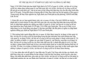 Chỉ thị 16/CT-UB năm 1996 quản lý vũ khí vật liệu nổ Đắk Lắk