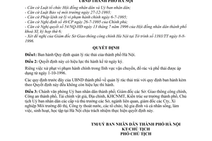 Quyết định 3093/QĐ-UBND quản lý rác thải thành phố Hà Nội