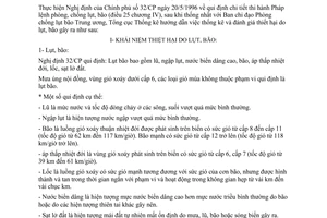 Thông tư 01/TCTK-TT hướng dẫn thống kê thiệt hại lụt, bão gây ra