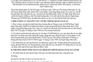 Thông tư 59/TC/TCNH hướng dẫn cấp bù chênh lệch lãi xuất cho vay hộ gia đình diện chính sách hộ nghèo vùng đồng bằng sông Cửu Long