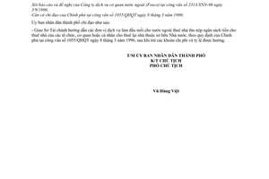 Công văn 3171/UB-QLĐT xử lý tiền cho thuê nhà theo NĐ 56/CP