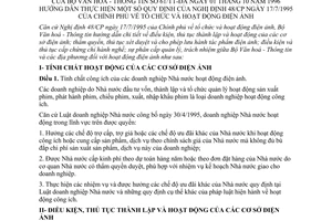 Thông tư 61/TT-ĐA tổ chức hoạt động điện ảnh hướng dẫn Nghị định 48/CP