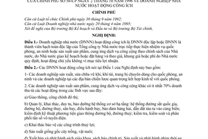 Nghị định 56-CP doanh nghiệp Nhà nước hoạt động công ích