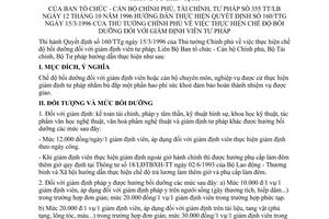 Thông tư liên tịch 355-TT/LB hướng dẫn Quyết định 160/TTg chế độ bồi dưỡng giám định viên tư pháp