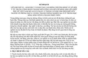 Thông tư liên tịch 1413/LN kế hoạch phối hợp liên ngành phòng ngừa đấu tranh chống nghiện ma tuý trong học sinh, sinh viên  thanh thiếu niên