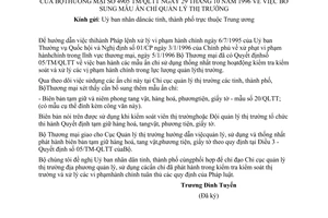 Công văn 4905-TM/QLTT bổ sung mẫu ấn chỉ quản lý thị trường