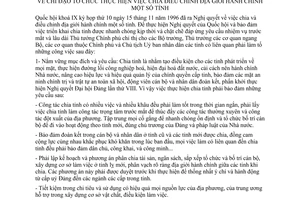 Chỉ thị 857/TTg chỉ đạo tổ chức thực hiện chia, điều chỉnh địa giới hành chính tỉnh