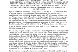 Thông tư liên bộ 24/TTLB/LĐTBXH-NV-YT lập hồ sơ đưa người vào Cơ sở chữa bệnh phối hợp, bảo vệ, chữa bệnh tại cơ sở chữa bệnh