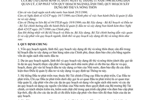Thông tư 64-TC/ĐTPT hướng dẫn quản lý, cấp phát vốn quy hoạch ngành, lãnh thổ, quy hoạch xây dựng đô thị nông thôn