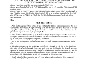 Thông tư 66-TC/ĐTPT hướng dẫn quyết toán vốn đầu tư xây dựng cơ bản