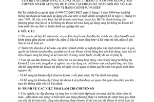 Thông tư 62-TC/CĐKT hướng dẫn chuyển sổ khi áp dụng hệ thống tài khoản kế toán mới đơn vị hành chính sự nghiệp