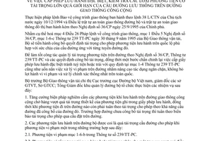Chỉ thị 398/ĐBVN cấp giấy phép lưu hành đặc biệt, kiểm tra  phương tiện tải trọng lớn quá giới hạn cầu đường lưu thông trên đường