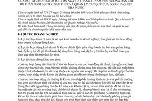 Thông tư 70-TC/TCDN hướng dẫn phân phối lợi tức sau thuế quản lý quỹ doanh nghiệp nhà nước