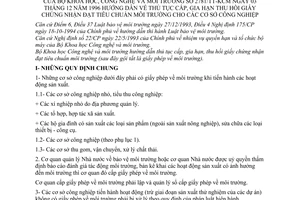 Thông tư 2781/TT-KCM hướng dẫn thủ tục cấp, gia hạn, thu hồi giấy chứng nhận đạt tiêu chuẩn môi trường cơ sở công nghiệp