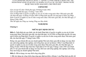 Nghị định 85-CP thi hành Pháp lệnh về quyền và nghĩa vụ của các tổ chức trong nước được Nhà nước giao đất, cho thuê đất