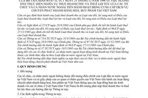 Thông tư 83-TC/TCT hướng dẫn nghĩa vụ thuế doanh thu lợi tức tổ chức cá nhân nước ngoài hoạt động cung ứng dịch vụ chuyển phát nhanh