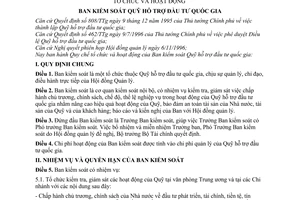 Quyết định 38/HĐQL Quy chế tổ chức hoạt động Ban kiểm soát Quỹ hỗ trợ đầu tư quốc gia