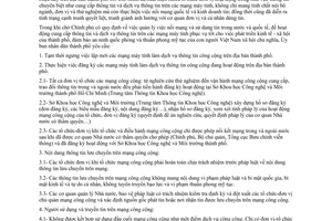 Chỉ thị 01/CT-UB-KT quản lý hoạt động mạng máy tính làm dịch vụ thông tin công cộng địa bàn thành phố Hồ Chí Minh