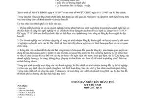 Công văn 4929/UB-QLĐT bổ sung chức năng đo đạc bản đồ cho các doanh nghiệp hoạt động trong nhiều ngành nghề liên quan nhau