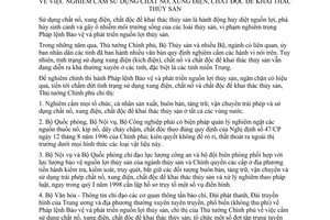 Chỉ thị 1/1998/CT-TTg nghiêm cấm sử dụng chất nổ, xung điện, chất độc khai thác thuỷ sản