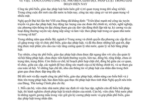 Chỉ thị 02/1998/CT-TTg tăng cường công tác phổ biến, giáo dục pháp luật giai đoạn hiện nay