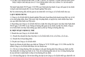 Thông tư 06/1998/TT-BTC hướng dẫn chế độ quản lý tài chính công ty xổ số kiến thiết