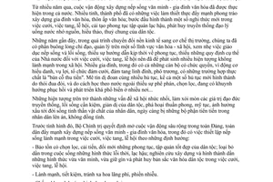 Chỉ thị 27-CT/TW thực hiện nếp sống văn minh cưới tang, lễ hội