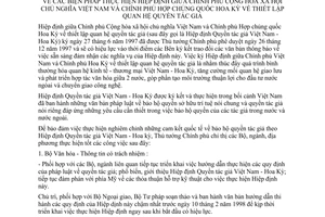Chỉ thị 04/1998/CT-TTg biện pháp thực hiện Hiệp định Chính phủ Việt Nam Chính phủ Hoa Kỳ thiết lập quan hệ quyền tác giả