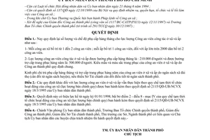 Quyết định 462/1998/QĐ-UB-NC số lượng chế độ phụ cấp hàng tháng lực lượng công an viên công tác ở xã, ấp