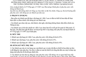 Thông tư 66/1998/TT-TCDL phụ thu cước viễn thông tại khách sạn hướng dẫn Quyết định 477/TTg